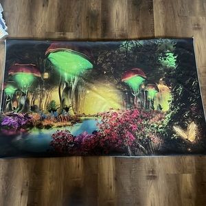 Enchanted forest type tapestry.